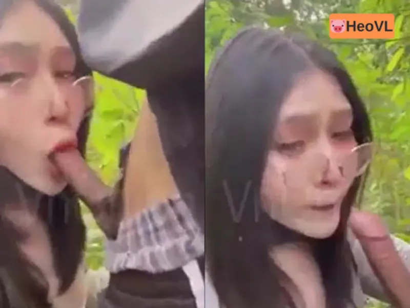 đi dã ngoại tiện đụ bồ ở trong rừng