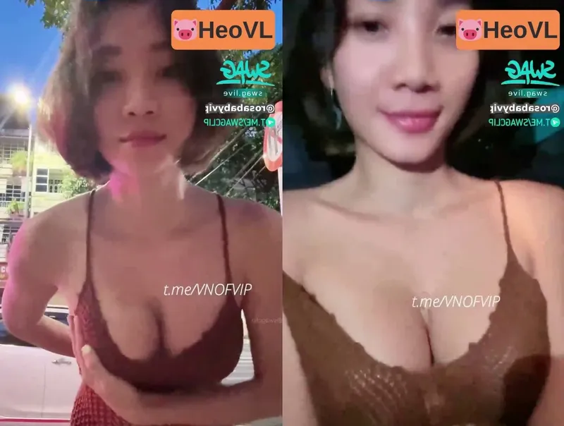 Em rosababy vú đẹp chụp hình, thay đồ ngoài phố